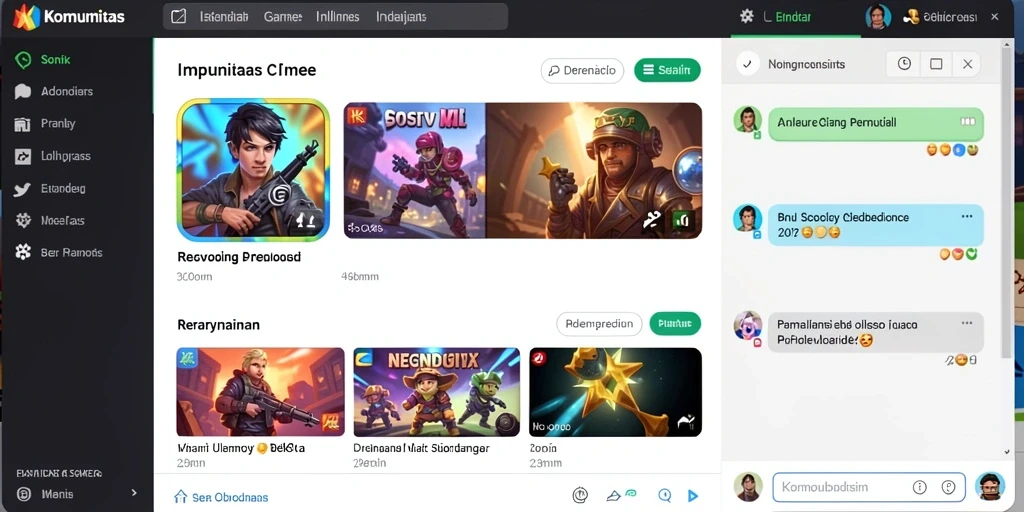 Pemandangan grafis yang memukau dalam game.